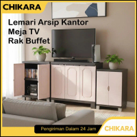 CHIKARA Lemari TV Rak TV Rak Buffet Lemari Arsip Buku Kantor Meja Plastik Susun Serbaguna Rak Sepatu