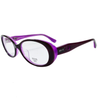 【ANNA SUI 安娜蘇】日系知性凹形lLOGO造型光學眼鏡-粉紫(AS638-753)