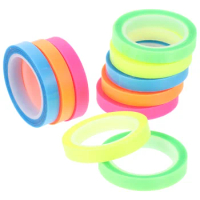 10 Rolls Colorful Sticky Notes Waterproof Index Sticker Transparent Tabs for Books Highlighter Tape Tapes Removable