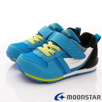 日本月星Moonstar機能童鞋HI系列寬楦頂級學步鞋款2121G5藍(中小童段)