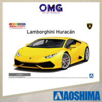 Aoshima 1/24 Lamborghini Huracan Yellow No.4-D 06645 (Pre-painted Model Kit) Car Model Kit Vehicle M