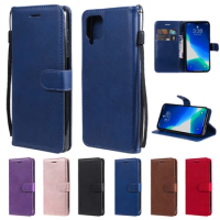 For Samsung Galaxy A12 Case Leather Magnetic Flip Wallet Card Holder Phone Cover For Samsung A12 5G &amp; 4G A 12 SM-A125F/DSN Funda