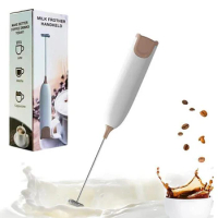 Milk Frother Handkeld Electric Foam Maker Battery Operated Stainless Steel Whisk Drink Mixer for Latte Cappuccino Hot Chocolate
