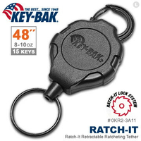 【【蘋果戶外】】KEY BAK OKR2-3A11 美國 Ratch-It 鎖定系列 48＂ 強力負重伸縮鑰匙圈 附扣環 0KR2-3A11