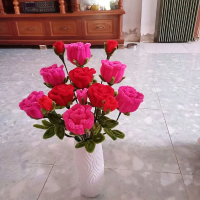 bình hoa hồng kẻm nhung thành phẩm