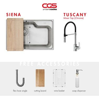 Paket Promo: CGS Siena Kitchen Sink + Kran Air CGS Tuscany