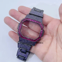 New Color Ruby Mix Amethyst Gemstone Custom Made Watch Accessories DW5600 Bezel