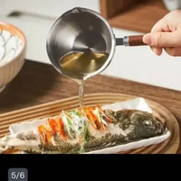 Panci Kecil Mini Sauce Pan 250ML Panci Susu Kecil Panci Stainless Steel Gagang Kayu Mini Panci Gagan