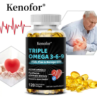 Kenofor Triple Omega 3-6-9 Health Supplement 🧡 | Complete Omega 3-6-9 Formula | Additive-Free | Supp