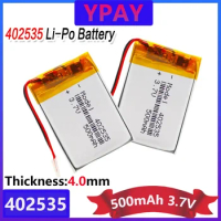 3.7V Polymer Lithium Battery 402535 500mAh Rechargeable Li-ion Cell For GPS Car Recorder MP3 Electronic Dog MP4 MP5 Smart Watch