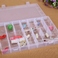 塑膠分格盒28格 透明塑膠收納盒 美甲盒 串珠盒 可拆透明分格盒 零件盒【DE476】  123便利屋