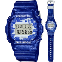 【CASIO 卡西歐】G-SHOCK 青花瓷系列電子手錶 畢業 禮物(DW-5600BWP-2)