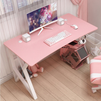 MGSHOP居家純色K腿電腦桌 電競桌 書桌 120公分(附耳機掛勾辦公桌 工作桌 居家辦公)