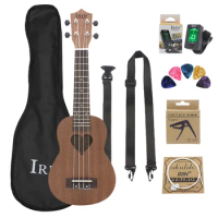 21 Inch Ukulele 4 Strings Hawaiian Guitar Sapele Love shape Guitarra Ukulele With Bag Strings Tuner Capo Parts &amp; Accessories