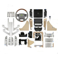 for 08-15 land cruiser fj200 interior upgrade kit conversion to 2020 dash board steering wheel refit facelift