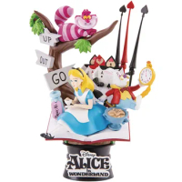 Disney Alice in Wonderland Action Figure Decoration Model Alice Cheshire cat Anime Figurine Collection Toy Kids Girls Gifts