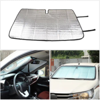 For Toyota Hilux Silver Car Front Windshield Visor Car Solar Protection pad Car Decorative Accessories