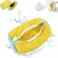 New Upgrade Shoe Wash Bag for Washing Machine (2-Pack) - Anti-Deform Laundry Mesh Bag, Portable Cyli