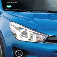 For Kia Rio 2018-2023 Car Accessories Headlight Protective Film Headlamp Restoration Transparent Black TPU Sticker