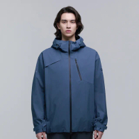 【國家地理服飾官方旗艦】男裝 ATLAS WINDSTOPPER BY GORE-TEX LABS 2L 雙層連帽外套 - 藍綠色