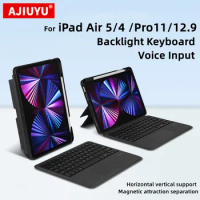 Smart Voice Input Magic Keyboard For iPad Air 5 4 10.9" Pro 12.9 11 2022 2021 2020 Air 10.5" 10.2" Case TouchPad Separable Cover