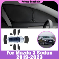 Privacy Sunshades For Mazda 3 Mazda3 Sedan Axela BP 2019-2023 Coverage Anti-UV Sun Sunroof Window Foldable Visor Car Accessories
