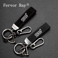 Suede Car Key Chain Ring Holder for Subaru STI Impreza Legacy WRX Forester Levorg XV Outback Cro Key Holder Keychain Accessories