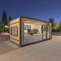 Factory built Summer home,Living Steel booth Office Hotel Apartment Movable Apple Cabin kiosk