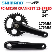 SHIMANO DEORE XT FC M8100 FC-8100 1x12 12 SPEED MTB BIKE CRANKSET 30T 32T 34T 170 175mm HOLLOW TECH II Bicycle Crank