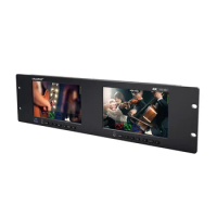 Lilliput RM7026-12G Radio &amp; TV Broadcasting Equipment Dual 7 inch Screen 4K 12G-SDI HDMI 2.0 Rackmount Audio Video Monitor