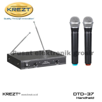 Microphone-Mic Krezt Wireless Dtd-37 Handheld Mic pegang
