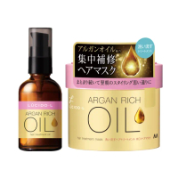 【LUCIDO-L 樂絲朵-L】摩洛哥護髮油60ml+髮膜220g(護髮乳 護髮素)
