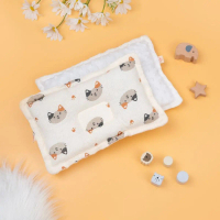 Gối Lõm Xô Muslin Cho Bé Sơ Sinh - Gối Nằm Chống Bẹp Đầu Cho Bé
