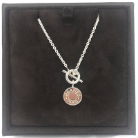 HERMES 經典標誌 Logo 釘釦925純銀項鍊 Amulettes H Confettis