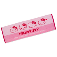 小禮堂 Hello Kitty 抗菌除臭棉質運動毛巾 35x110cm (健身系列)