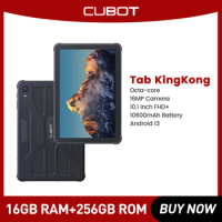 Cubot TAB KINGKONG, Rugged Tablet Android 13, IP68 Waterproof, 16GB RAM(8GB+8GB Extended), 256GB ROM, 10600mAh