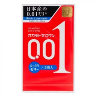 Okamoto 岡本 0.01 極限超薄安全套 (日本版) - 大量潤滑版 3pcs