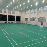 Beable 4.5 mm To 8mm Thicknesses Vinyl Standard Badminton Playing Surface PVC Sports Flooring For International Competitions