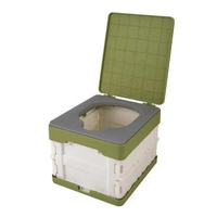 內地直送 - PU坐墊寶寶折疊馬桶車載兒童坐便器便攜尿壺嬰兒坐便器戶外馬桶