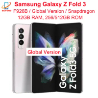 Samsung Galaxy Z Fold3 Fold 3 5G F926B F926B/DS 7.6" Foldable AMOLED 12GB RAM 256/512GB ROM NFC Snapdragon 95% Cell Phone