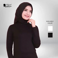 HITJAB - Manset Muslim Dalaman Muslim Rayon Spandek JUMBO HITAM