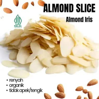 Raw Almond Sliced 250gram (Irisan Kacang Almond) - Organik - Allmond Iris Mentah