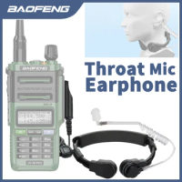 Baofeng Air Tube Throat Vibration Mic Headset for Baofeng Waterproof Walkie Talkie UV-9R Plus UV-9R PRO UV-XR BF-9700 Earpiece