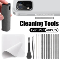 Cleaning Tools For Apple iPad 11 12.9 Air4 10.9 Polishing Cloth Anti Dust Metal Speaker Net Screen Cleaner Spray Port Sticker
