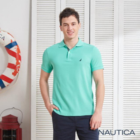 【NAUTICA】清新亮色吸濕快乾短袖POLO衫(薄荷綠)