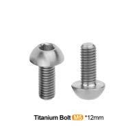 Xingxi Titanium Bolts Big Head M5x12mm Inside Hexagon Half Round Head Screw for Bicycle Water Bottle Cage Bolt
