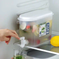3.5L Ice Water Dispenser Cold Kettle with Faucet Refrigerator Fruit Teapot Lemon Bottle Kettle Summer Soak Fridge Storage Box