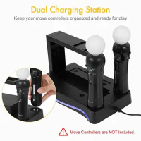 Second Generation 4 In 1 for PS4 PS Move for VR Charging Storage Stand Multifunction for PS VR Headset Bracket Move Showcase