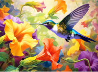500 Piece Puzzle for Adults Jigsaw PuzzleFlower Hummingbird Jigsaw Puzzles 500 Pieces Birthday Party
