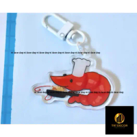 Shrimp Frying Rice Acrylic Keychain tri decor shop